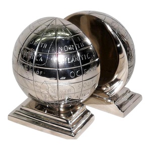 Globe nautique serre-livres cadeaux d'entreprise Design antique haute qualité en bois laiton article décoratif pour la maison article d'artisanat indien - Product Image 1