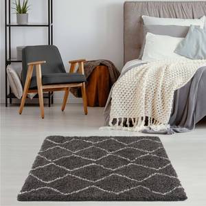 Tapis d'intérieur en fourrure gris foncé de style marocain 840 Set - Product Image 5