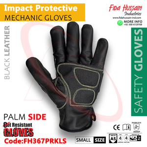 Guantes mecánicos de protección de alta calidad antiimpacto Guantes industriales de seguridad en cuero de vaca con máxima protección - Product Image 3