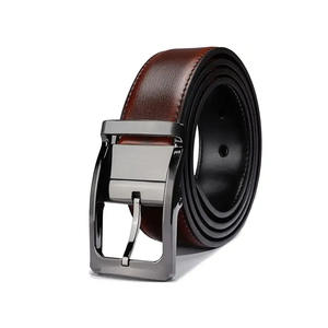 Venta directa de fábrica, cinturón de vestir de cuero para hombre hecho a medida, nuevo diseño, Material de piel de vaca con hebilla de acero, 3,5 cm de ancho personalizable - Product Image 1