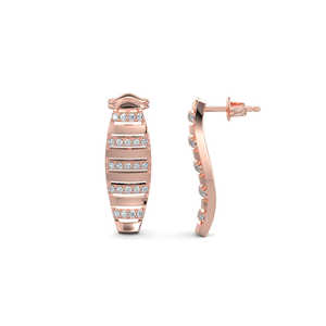 Pendientes Swirl Glow Diamond-Accesorio elegante y brillante - Product Image 3