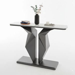 DEAS Modern Minimalist <b>Console</b> <b>Table</b> CST064 120x30x85cm Iron Legs with Stone Top <b>for</b> <b>Entry</b> Villa Living Room Bedroom Hotel - Product Image 1