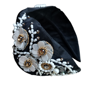 Diademas de Tela Populares con Cuentas Brillantes y Borde Ancho, Accesorios para Mujer, Estilo Retro de Lujo Ligero, Diademas para Niñas y Mujeres - Product Image 6