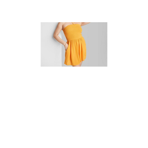 Tuta Intera da Donna Wild Fable XL, Collo Halter, Vita Alta, Traspirante, Fantasia Mango Arancione, Vestibilità Ampia, Smocked, Ideale per la Spiaggia - Product Image 2