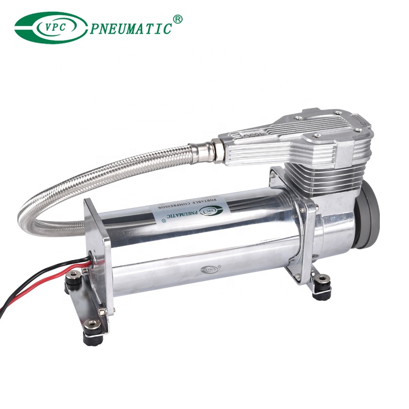 Viair 485C DC12V ポータブル クローム 200Psi エアライド