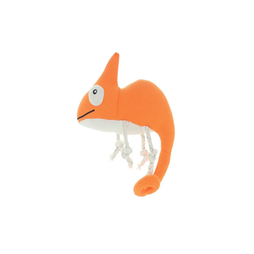 Custom Hond Speelgoed Merk Logo Gevulde Octopus Oranje Wit Milieuvriendelijk Schattig Kauw Huisdier Knuffel