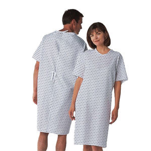 Uniforme de patient unisexe réutilisable et durable de robe d'hôpital avec fermeture arrière complète en mélange de coton pour les hôpitaux et les centres de santé - Product Image 6