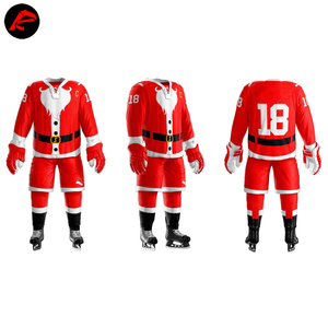 Ensembles d'uniformes de hockey sur glace personnalisés Vêtements de sport de style unique avec nom d'équipe Impression par sublimation OEM Nom d'équipe personnalisé - Product Image 6