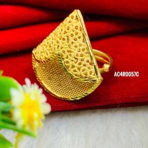 Haute qualité plaqué or 18 carats un gramme anneaux classique Style à la mode or Rose fleur forme bijoux pour femmes - Product Image 2