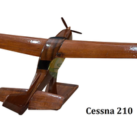 Modelo de Avión de Madera Cessna 150/172/210 a Escala, de Fábrica en Vietnam, Modelos de Helicópteros de Madera para Escritorio