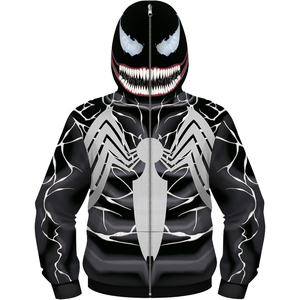 Sudadera con Capucha Personalizada al por Mayor con Bordado de Diseño de Araña para Hombre, Estilo Casual, con Bolsillo Canguro, para Entrenamiento, Ropa Urbana, 100% Algodón, Invierno - Product Image 5