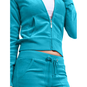 Ensemble de survêtement personnalisé de haute qualité pantalon de survêtement en coton pour hommes sweat à capuche zippé avec logo à motif solide caractéristiques de la saison d'hiver - Product Image 6