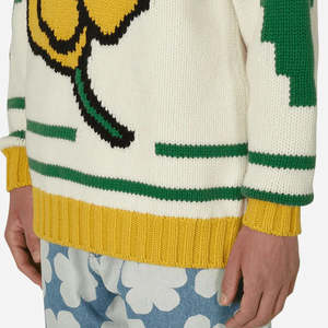 เสื้อสเวตเตอร์ถักอะคริลิคใส่ได้ทั้งชายและหญิงเสื้อสวมหัวผ้าแจ็คการ์ดกันยับสำหรับฤดูใบไม้ร่วง - Product Image 4