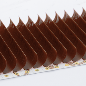 Pestañas Marrones de Volumen, Proveedor Principal, Fácil de Aplicar, Bandejas de Pestañas Inferiores, Curvatura J, Tamaños L, M, V, Pestañas Naturales al por Mayor, Marrón Mate - Product Image 2