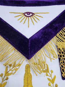 Mandil Masónico Rectangular de Alta Calidad, Bordado a Mano, Estilo Vintage, con las Palabras Esperanza, Fe y Caridad, Personalizable - Product Image 5