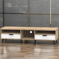 Popular Soporte de TV Moderno de Panel de Madera con Almacenamiento para Sala de Estar y Dormitorio Fabricado en Malasia 26_0102