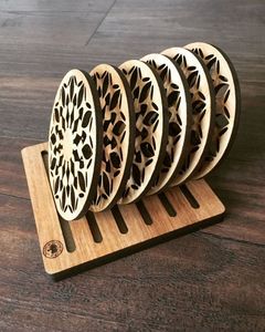 แผ่นรองแก้ว MDF ทรงสี่เหลี่ยมพิมพ์ซับลิเมชัน3.75เป็นมิตรต่อสิ่งแวดล้อมทันสมัย - Product Image 5