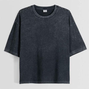 Camiseta de talla grande transpirable de alta calidad, camiseta recortada de corte cuadrado para hombre, diseño informal de gran tamaño personalizable en blanco - Product Image 2