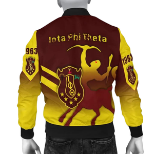 Chaqueta griega de satén Iota Phi Theta 1963, chaqueta universitaria bordada de la fraternidad, chaqueta bomber para hombre, ropa exterior universitaria - Product Image 4