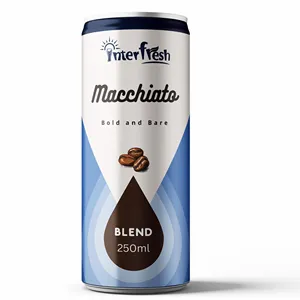 Interfresh Bebidas Café Sabor Latte Cappuccino Original Enlatado em 250ml Mistura Robusta e Arábica e do Vietnã