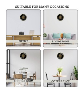 Meilleure décoration intérieure Horloges murales Salon Bureau Design moderne Aiguille à quartz à face unique Fonctionnement silencieux Alimenté par batterie - Product Image 5