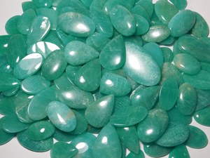 Lot de cabochons de pierres précieuses en vrac polies en Amazonite naturelle de haute qualité pour la fabrication de bijoux pierres précieuses calibrées en Amazonite naturelle - Product Image 3