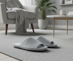 Chaussons en feutre ouverts à l'avant et au talon en laine de Mongolie SS4 - Product Image 2