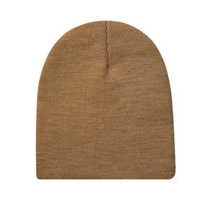 Venta al por mayor de alta calidad de color sólido versátil precio de fábrica de diseño de moda personalizado de punto liso en blanco gorro cálido de invierno 2026 - Product Image 6