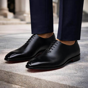 Chaussures Oxford Derby décontractées pour hommes en cuir véritable faites à la main, augmentant la taille, pour l'automne - Product Image 3