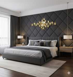 Hanging Metal Iron Golden Wall <b>Clock</b> with Needle Display <b>Modern</b> Design for Living Room Bedroom Office Decoration - Product Image 2