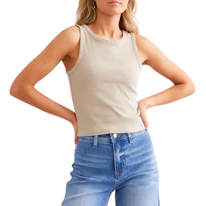 Mujer Tank Top Camisas Algodón Suave Transpirable Verano Chaleco OEM Fabricante a granel Venta al por mayor Casual Moda Top - Product Image 4