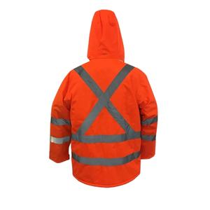 Chaqueta de Seguridad Impermeable de Poliéster Oxford con Logotipo Personalizado, Certificación EEC/CE, Pantalones de Alta Visibilidad para Trabajo Nocturno en Carretera, Invierno y Exteriores - Product Image 2