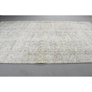 Tapis turc vintage 5,4x9,2 pi (165x279 cm), tapis en laine à bordure blanche - Product Image 3