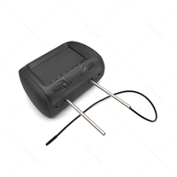 Écran LCD TFT 7 pouces avec oreiller noir pour moniteur d'appui-tête de siège de voiture télécommande SD ou USB en option