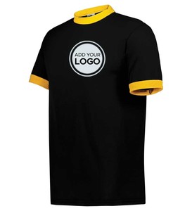 Ringer 50% <b>Polyester</b>, 50% Cotton T <b>Shirts</b> Sportswear Ringer Tee T <b>Shirt</b> - Product Image 4