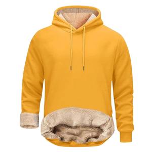 Hoodies pour hommes sweat à capuche doublé polaire épais pull d'hiver chaud sweat à capuche décontracté coupe-vent vêtements masculins - Product Image 3