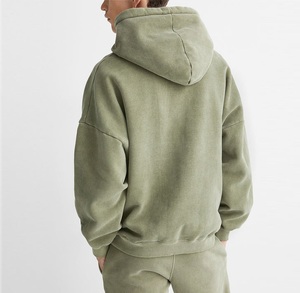 Vente en gros de sweats à capuche vintage lavés à l'acide sweats à capuche épais en coton éponge française pour hommes - Product Image 4