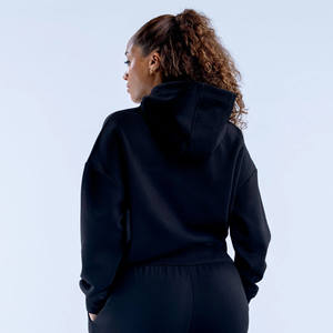 <b>Top</b> Grade Drop Shoulder Oversized <b>Women</b> Winter Hoodie Customize Front Logo <b>Warm</b> Cotton Fleece Loose Fit Pullover Hoodie - Product Image 2