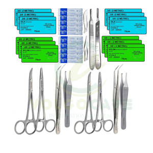Le nouveau kit complet de suture en acier inoxydable pour étudiants en médecine comprend des outils de suture en silicone - Product Image 1