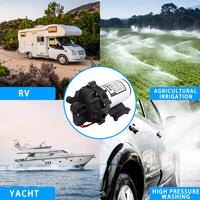 Pompe à eau électrique à diaphragme 24V DC avec support de montage, 70 PSI 24,8 LPM/6,5 GPM auto-amorçante pour camping-car et caravane