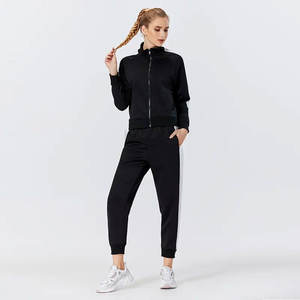 Jogger élégant costume femmes deux pièces survêtement fabricant rose survêtement ensembles femmes vêtements - Product Image 5