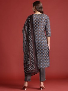 Estampado Regular Gotta Patti Kurta con pantalones y con Dupatta - Product Image 6
