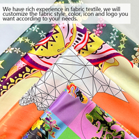 Tissu satiné imprimé personnalisé en gros populaire, échantillon gratuit de tissu satiné floral pour robe