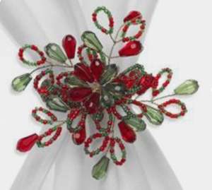 N S Tomar Handicrafts - Servilleteros Ecológicos con Cuentas y Diseño Floral para Bodas y Eventos - Product Image 1