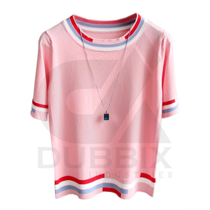 เสื้อยืดผ้าฝ้ายสไตล์ใหม่สำหรับเด็กผู้หญิง100% สามารถปรับแต่งได้สติกเกอร์ออกแบบโลโก้สี - Product Image 1