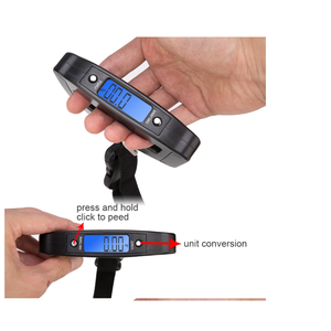 50kg Portable LED Display Digital Luggage <b>Scale</b> Handheld <b>Electronic</b> Weighing Suitcase Travel Suitcase Balance Plastic Battery - Product Image 6