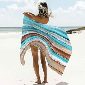Toalla de Playa de Lujo Absorbente de Alta Calidad, Resistente a la Decoloración, Tejido Suave, Perfecta para Vacaciones de Verano y Relajación en la Playa - Product Image 2