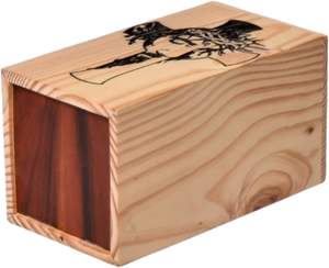 Urna de Madera de Pino Hecha a Mano para Cenizas Humanas-Cruz Cetlic y Cara de Jesús Caja de Madera Urna de Cremación para Cenizas Caja Grande de Madera - Product Image 3