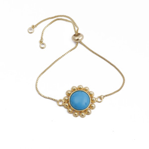 Bracelet en opale de dendrite véritable unisexe Bracelet en pierre de naissance en plaqué or bijoux fantaisie personnalisés pour hommes et femmes - Product Image 6