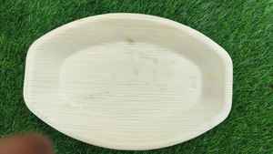 Plateau jetable ovale écologique de 14 pouces Assiettes compostables en feuille de palmier Areca à usage intensif - Product Image 6